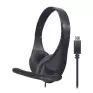 Headset Office Biauricular Usb Com Microfone Over-Ear Preto Ph-340Bk C3Tech - 3