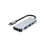 Hub 4 Portas Usb 3.0 4K Cinza  Hu-D50Gy C3tech - 1