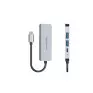 Hub 4 Portas Usb 3.0 4K Cinza  Hu-D50Gy C3tech - 2