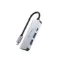 Hub 4 Portas Usb 3.0 4K Cinza  Hu-D50Gy C3tech - 3