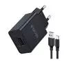 Kit Carregador 5V 12W + Cabo Tipo C 1M Gar142 1hora - 1