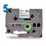 Kit Com 5 Fita Para Rotuladora Brother Tze-Fx241 18Mm Branco X-full - 1