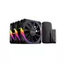 Kit Cooler Fan Com Controladora Sangue Frio 3 Black Vulcan 120Mm Com Led Argb K3Argbsf3Bvbr Pcyes - 1