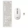 Kit Teclado + Mouse Sem Fio 2.4G Flat Tm406 Branco Oex - 1