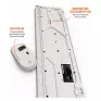 Kit Teclado + Mouse Sem Fio 2.4G Flat Tm406 Branco Oex - 3