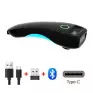 Mini Leitor Codigo De Barras Sem Fio 2D Qr Code Bluetooth Azul Gs-Ch6 Goldensky - 3