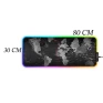 Mouse Pad Sem Apoio Gamer Com Led Rbg 12 Cores Mapa Mundi Mp-Led3080C02 Exbom - 3
