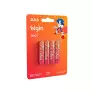 Pilha Zinco Carvao AAA Blister Com 4 Unidades R03-C Elgin - 1