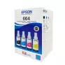 Refil Tinta T664520 70Ml Com 4 Cores (Preto Amarelo Ciano Magenta) Epson - 2