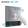 Suporte Ergonomico Articulado De Mesa Para Monitor de 17" A 32" Com Pistao A Gas Branco Dpc012 Dapon - 2