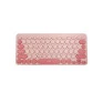 Teclado Bluetooth Sem Fio Retro Rosa Tc510 Oex - 1