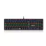Teclado Usb Com Fio Gamer Mecanico Valheim Rainbow Switch Blue Rgb Abnt2 Preto K608-R Redragon - 1