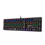 Teclado Usb Com Fio Gamer Mecanico Valheim Rainbow Switch Blue Rgb Abnt2 Preto K608-R Redragon - 3